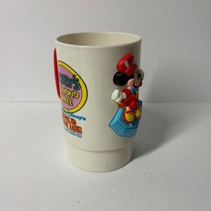 Vintage Disney World on Ice Mickey's Diamond Jubilee 3D Plastic Souvenir Mug